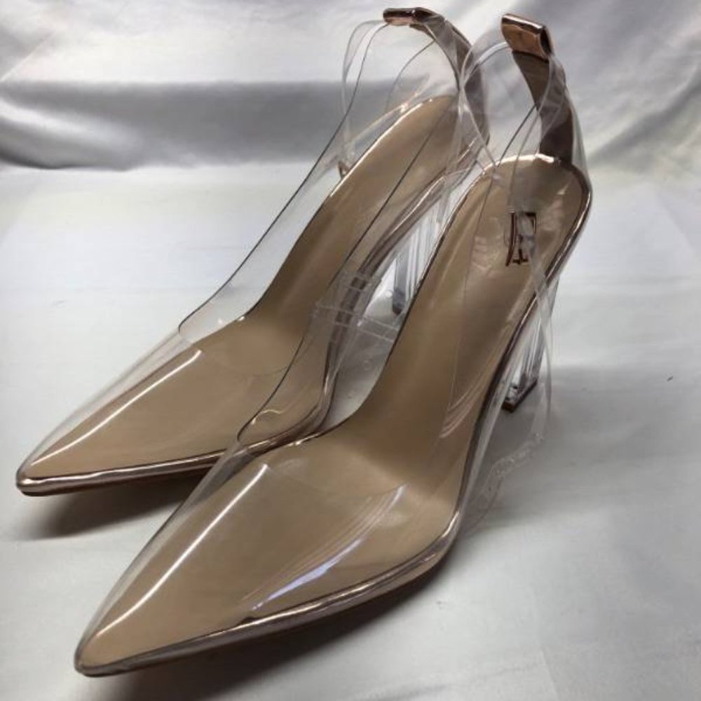 NIB Clear see-through Heels Size 10